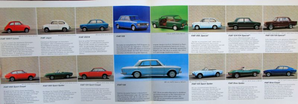 Fiat Modelprogram 1969 "Jede Groeße - jede Leistung" Carbrochure (10322)